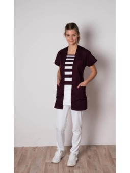 Tunique SELMA Prune Blanc