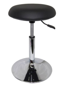 Tabouret sur socle métal noir