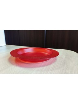 Assiette Ergo néon rouge