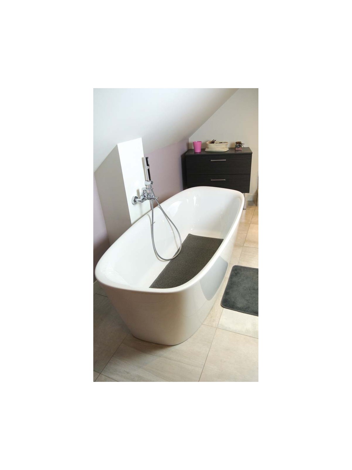 Tapis de baignoire Antigua gris