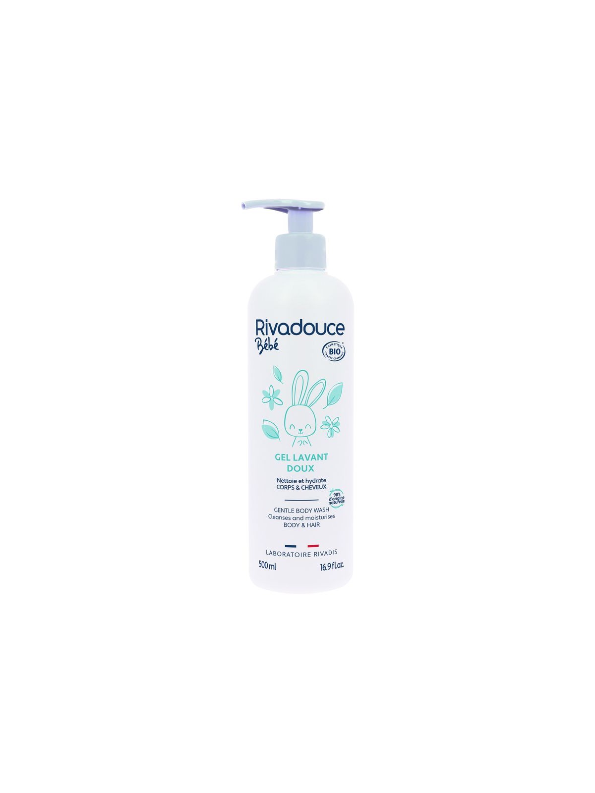 Gel doux lavant RIVADOUCE bébé certifié Bio
